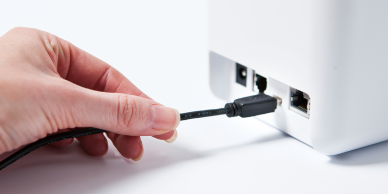 Step 4 connect the Printer via USB cable