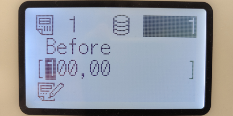 Insert price before reduction using keyboard